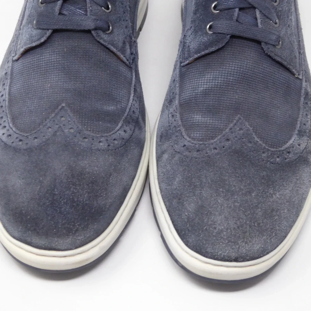 Johnston & Murphy Elliston Wingtip Suede Sneakers Blue 25-3097 Size 9 M